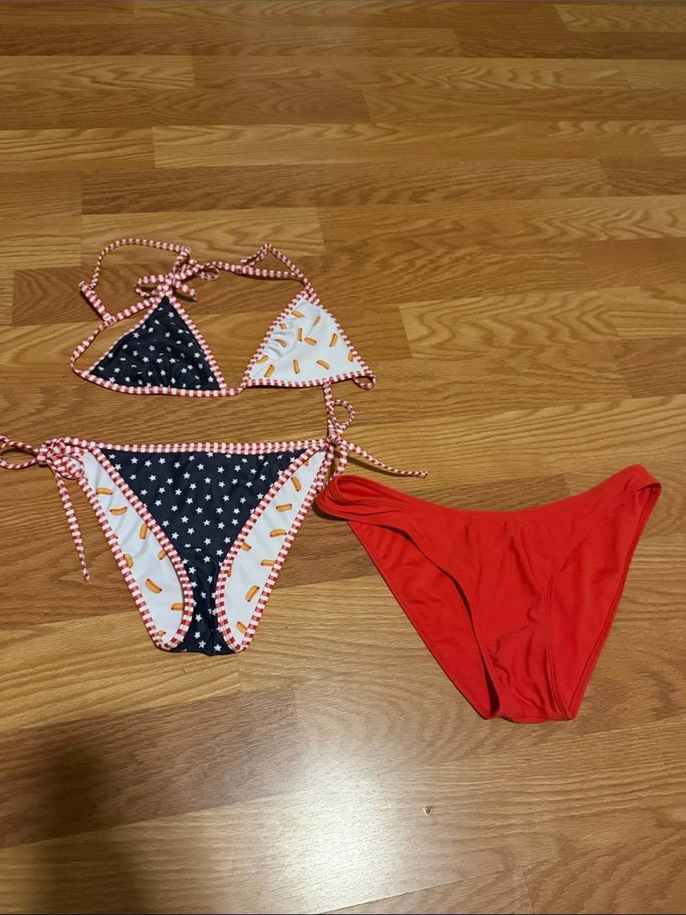 Kids Two-Piece Mix-and-Match Swim Set - Red, Navy & White
